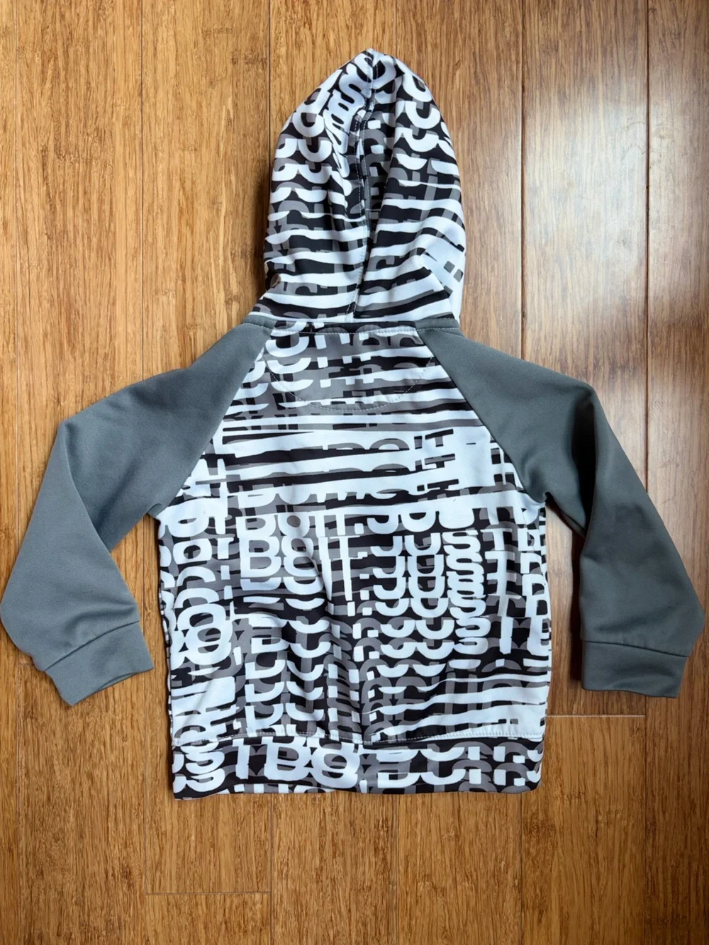 NIKE black and gray Full Zip Baby Hooded Track Jacket size 24m